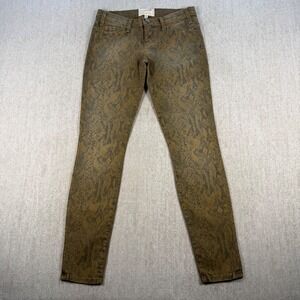 NWT Current/Elliott The Ankle Skinny Jeans Sz 26 Oregano Snake Print (MSRP $198)